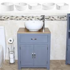 Yes, you can successfully paint both solid wood or engineered wood, no matter whether the bathroom cabinets are related: Bathroom Vanity Grey Painted Wood Wash Stand White Ceramic Basin 502gcbc Ebay
