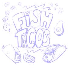 Fish taco cartoon stock vector. Fish Tacos Ham Eye Am