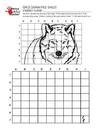 Wolf Grid Drawing Worksheet For Middle High Grades By Messyartteacher We have a selection of blank coordinate grids showing coordinates in 1, 2 or all 4 quadrants. wolf grid drawing worksheet for middle high grades
