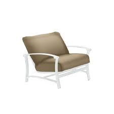 Tropitone Ovation Lounge Chair With Cushion Finish Snow Fabric Canvas Heather Beige Chaircushions Chair Chair Cushions Patio Chairs