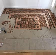See more ideas about penny tile, penny tile floors, tile floor. This Woman Made An Entire Floor With 7 500 Pennies And It S Completely Mesmerizing