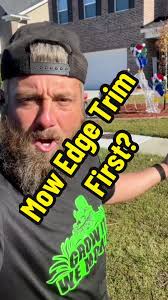 Lawn Tiktok Mow, Edge, Or Trim First Running Solo #lawntok #growitwemowit  #foryou