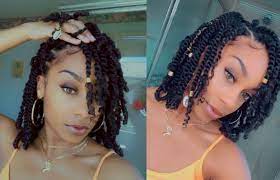 Cute Easy Mini Twists On Shoulder Length Natural Hair Braid Out Natural Hair Natural Hair Twists Mini Twists Natural Hair