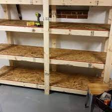 We don't have a finished basement, and we haven't figured out how it would be finished yet, so we need some free standing shelving units that are not attached … Build Easy Free Standing Shelving Unit For Basement Or Garage Diy Storage Shelves Diy Garage Shelves Diy Shelves
