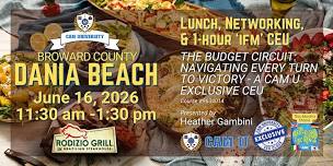 CAM U BROWARD COUNTY Complimentary Lunch and 1 Hour IFM CEU