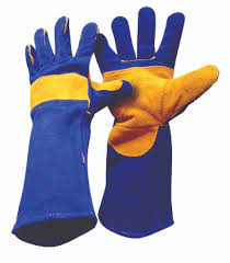 Armour Leather Blue Welding Glove 40cm Armour Safety Products Ltd