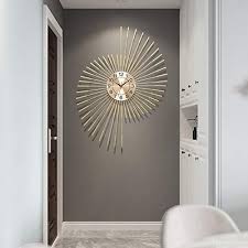 Günstig bei uhren4you moderne wanduhren bestellen. Olz Grosse Sunburst Wanduhr Metalldekor Silentuhren Grosse Wohnzimmer Wand Uhren Silent Nicht Tickend Mod Wanduhren Wohnzimmer Wohnzimmeruhren Grosse Wohnzimmer