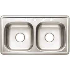4.6 out of 5 stars. Elkay K233194 Kingsford 23 Gauge Drop In Stainless Steel 33 In 4 Hole Double Bowl Kicthen Sink Satin