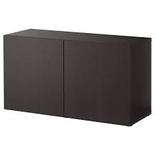 Ikea besta is a whole storage collection in various configurations that must be secured to the wall. Besta Estanteria Con Puertas Negro Marron Lappviken Negro Marron Ikea