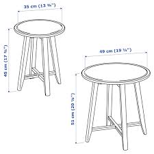 Round, soft shapes and crafted details are characteristic of kragsta coffee and nesting tables. Kragsta Nest Of Tables Set Of 2 Black Ikea
