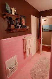 Pin By Rose Ann Aiello On For And In The Home Pink Bathroom Pink Bathroom Tiles Brown Bathroom