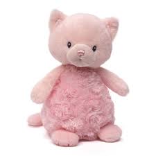 New Prancy From Baby Gund Line Also Available In A Cozy Chime And Satineehug Blankie Gorgeous Pink Fur Sooo Stuffed Animal Cat Cat Plush Plush Animals