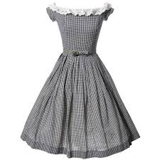 Black And White Gingham Dress Vintage Black And White Gingham Dress With Eyelet Lace 525 Liked On Polyvore Featuring Dre Black And White Vintage Dresses Eyelet Lace Dress Gingham Dress