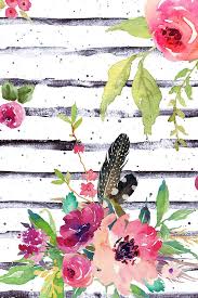 Black And White Floral Wallpaper Nz Colorful Fabrics Digitally Printed By Spoonflower Lose Yourself Floral Stripes Floral Wallpaper Iphone Wallpaper Pattern Wallpaper