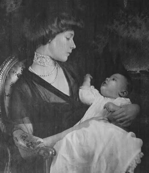 Madeleine Astor and her baby son