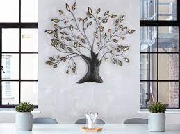 formano wand deko baum blatter amber aus metall breite 80cm hohe 72cm wanddeko wohnzimmer wanddeko wohnzimmer wanddeko dekor