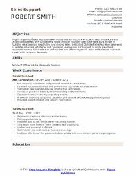 sales support resume samples qwikresume
