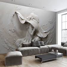 The wallpapers we have selected aim to cover the walls while creating the illusion of a larger space. Benutzerdefinierte Tapete 3d Stereoskopischen Gepragt Grau Schonheit Olgemalde Moderne Abstrakte Kunst Wandbild Wohnzimmer Olgemalde Modern Tapeten Wandtapete