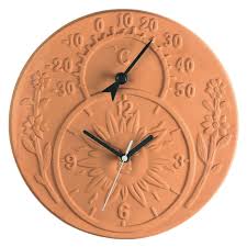Find Gardman Terracotta Garden Clock And Thermometer At Bunnings Warehouse Visit Your Local Store For The Widest Range Clock Garden Clocks Outdoor Thermometer