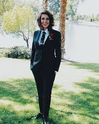 Black And White Suit With Bow Tie Beautiful Girl In A Black Linen Floral Tie From Mrfarneyatelier Women Wearing Ties Wedding Outfits For Women Suits For Women