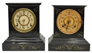 Maybe you would like to learn more about one of these? Lot Art 2 Ansonia Clock Co Cast Iron Mantel Shelf Clocks