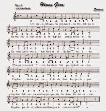Not Angka Dan Chord Lagu Hymne Guru