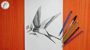 how to draw a bird رسم طائر رسم عصفور drawing for beginners bird drawings drawings