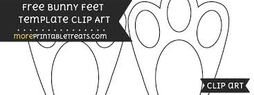 Free printable bunny ears template. Bunny Feet Template Clipart