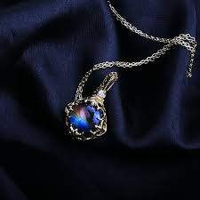 Gold S925 Sterling Silver Jewelry Natural Labradorite Stone Necklace Pendant For Women Gift Blue Gemstone Handmade Bijoux Femme Pendants Aliexpress