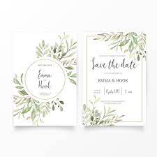 Download Wedding Invitation Template With Watercolor Leaves For Free Wedding Invitation Templates Digital Wedding Invitations Wedding Invitations