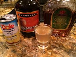 Crown royal apple has become one of my favorite whiskeys. The Ssdd A Fantastic Shot Equal Parts Crown Royal Apple Peach Schnapps And Pineapple Juice Ssdd Shot Dri Peach Drinks Apple Drinks Apple Drinks Recipes