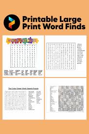 Number fill in puzzles every few days. 10 Best Printable Large Print Word Finds Printablee Com