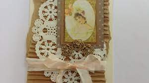 If you want a firm stand, you can stick cardboard on the inners. Make A Pretty Vintage Style Greeting Card Crafts Guidecentral Youtube