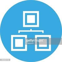 Organization Chart Icon On A Round Stock Vectors Clipart Me