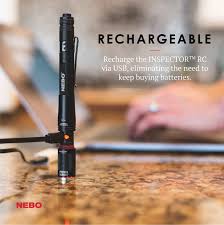 Nebo Rechargeable Pen Light Flashlight 360 Lumen Inspector Rc Waterproof 4x Zoom Ebay