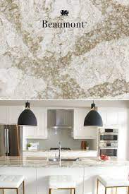 Maybe you would like to learn more about one of these? This Beige And Cream Countertop Has Bold Veins Of Gold And Crystal White Throughout Cambria Beaum Cherry Cabinets Kitchen White Quartz Countertop Gold Kitchen