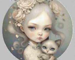 Paws and Petals (Round) counted cross stitch pattern by A Whole World of  Whimsy (Digital Format)