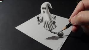 It becomes especially marked in european painting in the early netherlandish painting of robert campin, jan van eyck and other artists in the 15th century. Help Ghost On The Table How To Draw 3d Ghost 3d Trick Art Drawing Vamosart Youtube