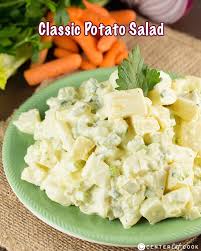 Classic Potato Salad Made With Or Without Egg The Key Ingredient To This Potato Salad Is Th In 2020 Potatoe Salad Recipe Classic Potato Salad Potato Salad Recipe Easy
