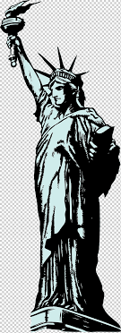 How to draw a chinese dragon. Statue Of Liberty Statue Of Liberty Art Monochrome Cartoon Fictional Character Png Klipartz
