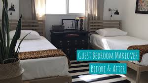 I went with a bohemian farmhouse bedroom style. Guest Bedroom Makeover Before After The Awesome Orange