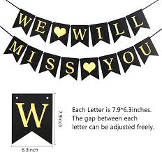 Choose from hundreds of designs. Buy Luxiocio We Will Miss You Banner Sign Farewell Party Decorations Gold Glitter Retirement Party Office Work Party Going Away Party Decorations Supplies Online In Kazakhstan B08bj8j43f