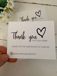 10 Pack Personalised Thank You For Your Order Business Calling Cards In 2020 Packaging Ideas Business Business Thank You Cards Small Business Cards