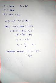 Maybe you would like to learn more about one of these? Mesin Carnot Memiliki Efisiensi Mesin 60 Dgn Suhu Reservoir Tinggi 500k Dgn Menaikkan Suhu Brainly Co Id