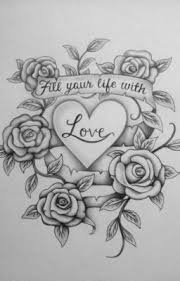 Vector drawing of two daisies. Crazy Hearts Cute Drawings Of Love Tattoo Designs Love Drawings For Him