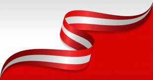 Abstract Wavy Flag Of The Austrian With Ribbon Style Wavy Flag Background Design Vector Simple Background Images