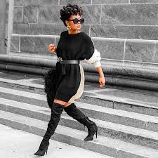 Black Sweater Dress Outfit Lisaalamode Com Fashion Black Sweater Dress Outfit Black Sweater Dress