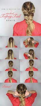 Best Hair Braiding Tutorials Topsy Tail Braid Easy Step By Step Tutorials For Braids How T Braided Hairstyles Tutorials Cool Braid Hairstyles Hair Styles