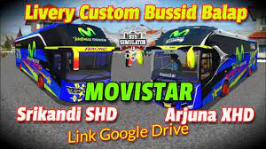 Didalamnya terdapat livery bussid shd jernih terbaru, baik yang jetbus 2 maupun jetbus 3. Livery Custom Bussid Balap Movistar Bus Simulator Indonesia Youtube