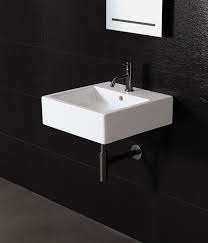 Bissonnet Area Boutique Ice Large Square Ceramic Bathroom Sink In White Wall Mounted Bathroom Sinks Ceramic Bathroom Sink Contemporary Bathroom Sinks